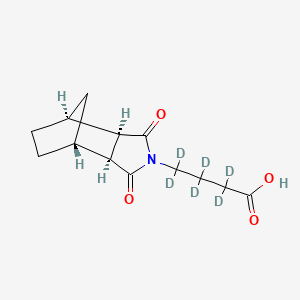 molecular formula C13H17NO4 B15135701 2,2,3,3,4,4-hexadeuterio-4-[(1R,2S,6R,7S)-3,5-dioxo-4-azatricyclo[5.2.1.02,6]decan-4-yl]butanoic acid 