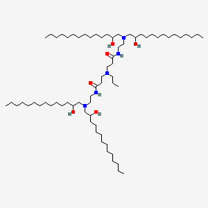 molecular formula C69H141N5O6 B15135726 N-[2-[bis(2-hydroxytetradecyl)amino]ethyl]-3-[[3-[2-[bis(2-hydroxytetradecyl)amino]ethylamino]-3-oxopropyl]-propylamino]propanamide 