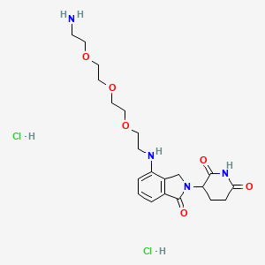 molecular formula C21H32Cl2N4O6 B15135758 Lenalidomide 4'-PEG3-amine dihydrochloride 