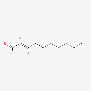 molecular formula C10H18O B15135790 trans-2-Decenal-d2 