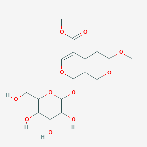 molecular formula C18H28O11 B1513581 Methyl 3-methoxy-1-methyl-8-[3,4,5-trihydroxy-6-(hydroxymethyl)oxan-2-yl]oxy-1,3,4,4a,8,8a-hexahydropyrano[3,4-c]pyran-5-carboxylate CAS No. 119943-46-3