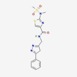 2-[methyl(methylsulfonyl)amino]-N-[(5-phenyl-4H-pyrazol-3-yl)methyl]-1,3-thiazole-4-carboxamide