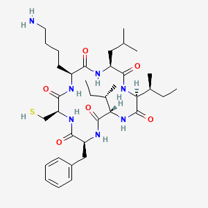 molecular formula C36H59N7O6S B15135835 Cyclo(CKLIIF) 