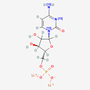 dilithium;[dideuterio-[(2R,3S,5R)-2,3,4,5-tetradeuterio-3,4-dideuteriooxy-5-[5,6-dideuterio-4-(dideuterio(15N)amino)-2-oxo(1,3-15N2)pyrimidin-1-yl]oxolan-2-yl]methyl] phosphate