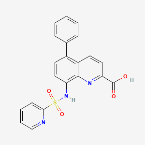 5-Phenyl-8-(pyridin-2-ylsulfonylamino)quinoline-2-carboxylic acid