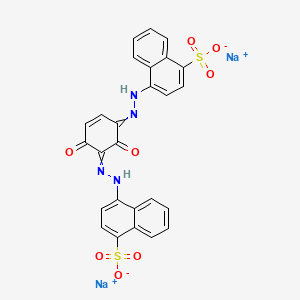 disodium;4-[2-[4,6-dioxo-5-[(4-sulfonatonaphthalen-1-yl)hydrazinylidene]cyclohex-2-en-1-ylidene]hydrazinyl]naphthalene-1-sulfonate