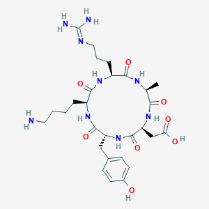 molecular formula C28H43N9O8 B15135968 Cyclo(Arg-Ala-Asp-(D-Tyr)-Lys) 