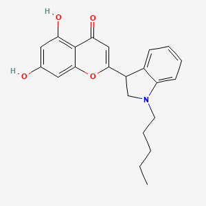 5,7-Dihydroxy-2-(1-pentyl-2,3-dihydroindol-3-yl)chromen-4-one