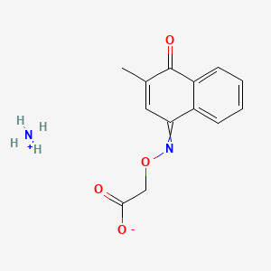 molecular formula C13H14N2O4 B1513602 Ammonium 1,4-dihydro-3-methyl-4-oxo-1-naphthylideneaminooxyacetate CAS No. 573-01-3