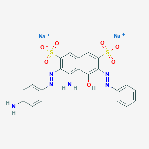 Sodium 5-amino-6-((4-aminophenyl)diazenyl)-4-oxo-3-(2-phenylhydrazono)-3,4-dihydronaphthalene-2,7-disulfonate