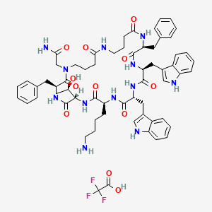 molecular formula C62H75F3N12O12 B15136029 Veldoreotide (TFA) 