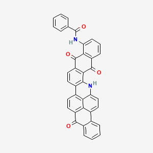 molecular formula C38H20N2O4 B15136031 Benzamide, N-(5,10,15,16-tetrahydro-5,10,15-trioxoanthra[2,1,9-mna]naphth[2,3-h]acridin-11-yl)- CAS No. 3772-98-3