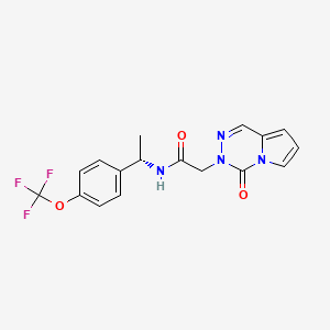 2-(4-oxopyrrolo[1,2-d][1,2,4]triazin-3-yl)-N-[(1S)-1-[4-(trifluoromethoxy)phenyl]ethyl]acetamide