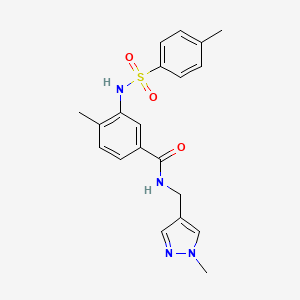 4-methyl-3-[(4-methylphenyl)sulfonylamino]-N-[(1-methylpyrazol-4-yl)methyl]benzamide