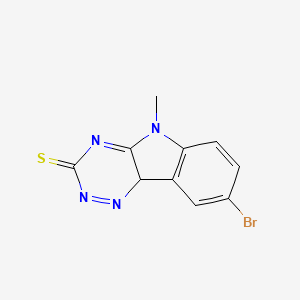 molecular formula C10H7BrN4S B15136151 3H-1,2,4-Triazino[5,6-b]indole-3-thione, 8-bromo-2,5-dihydro-5-methyl- 