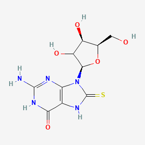 2-amino-9-[(2R,4R,5R)-3,4-dihydroxy-5-(hydroxymethyl)oxolan-2-yl]-8-sulfanylidene-1,7-dihydropurin-6-one