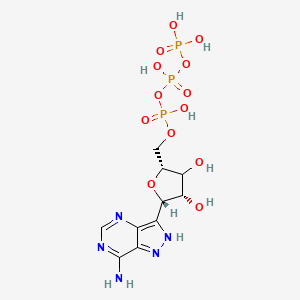 [[(2R,4S,5S)-5-(7-amino-2H-pyrazolo[4,3-d]pyrimidin-3-yl)-3,4-dihydroxyoxolan-2-yl]methoxy-hydroxyphosphoryl] phosphono hydrogen phosphate