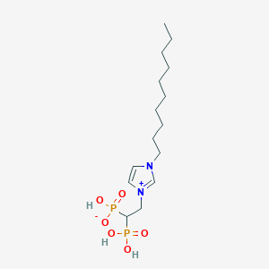 molecular formula C15H30N2O6P2 B15136254 Hydrogen [(1s)-2-(3-Decyl-1h-Imidazol-3-Ium-1-Yl)-1-Phosphonoethyl]phosphonate 