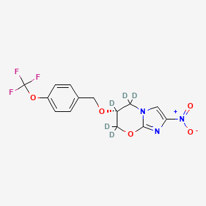 molecular formula C14H12F3N3O5 B15136256 Pretomanid-D5 