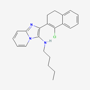 molecular formula C22H24ClN3 B15136271 NorA-IN-2 