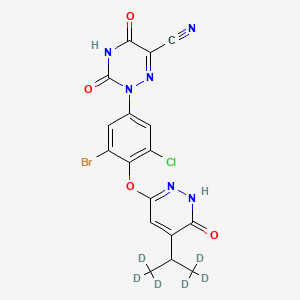 molecular formula C17H12BrClN6O4 B15136277 THR-|A agonist 7 