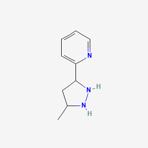 2-(5-Methylpyrazolidin-3-yl)pyridine