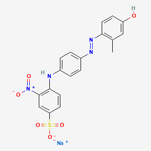 sodium;4-[4-[(4-hydroxy-2-methylphenyl)diazenyl]anilino]-3-nitrobenzenesulfonate