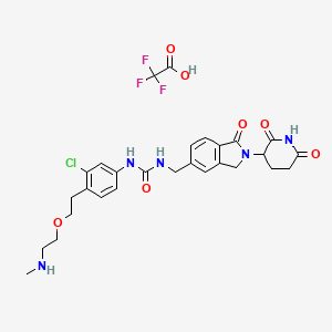 molecular formula C28H31ClF3N5O7 B15136314 CC-885-CH2-Peg1-NH-CH3 (tfa) 