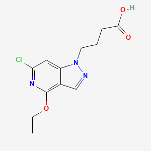 molecular formula C12H14ClN3O3 B15136319 4-(6-Chloro-4-ethoxypyrazolo[4,3-c]pyridin-1-yl)butanoic acid 