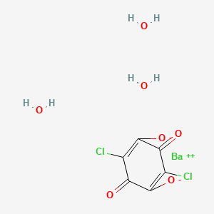 molecular formula C6H6BaCl2O7 B1513632 Barium(2+);2,5-dichloro-3,6-dioxocyclohexa-1,4-diene-1,4-diolate;trihydrate CAS No. 32458-20-1