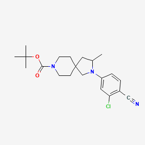 molecular formula C21H28ClN3O2 B15136348 tert-butyl 2-(3-chloro-4-cyanophenyl)-3-methyl-2,8-diazaspiro[4.5]decane-8-carboxylate 