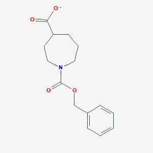 molecular formula C15H18NO4- B15136404 1H-Azepine-1,4-dicarboxylic acid, hexahydro-, 1-(phenylmethyl) ester 