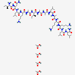 H-Ile-Asn-Leu-Lys-Ala-Ile-Ala-Ala-Leu-Ala-Lys-Lys-Leu-Leu-NH2.4CH3CO2H