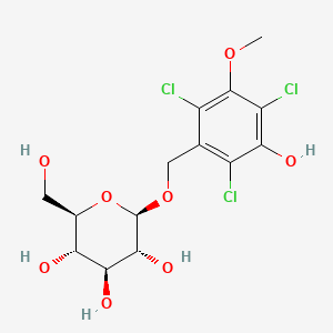 molecular formula C14H17Cl3O8 B15136433 (2,4,6-Trichloro-3-hydroxy-5-methoxyphenyl)methyl |A-D-glucopyranoside 