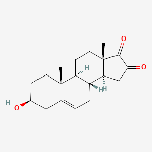 molecular formula C19H26O3 B1513646 (3S,8R,9S,10R,13S,14S)-3-Hydroxy-10,13-dimethyl-2,3,4,7,8,9,11,12,14,15-decahydro-1H-cyclopenta[a]phenanthrene-16,17-dione 