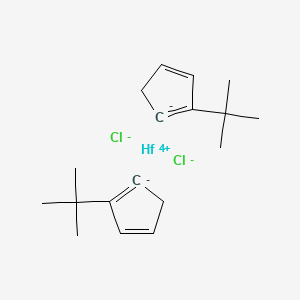 molecular formula C18H26Cl2Hf B1513647 Hafnium chloride 2-tert-butylcyclopenta-1,3-dien-1-ide (1/2/2) CAS No. 33010-55-8