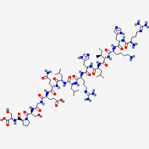 molecular formula C77H131N27O21 B15136484 H-Arg-His-Lys-Ile-Leu-His-Arg-Leu-Leu-Gln-Glu-Gly-Ser-Pro-Ser-OH 