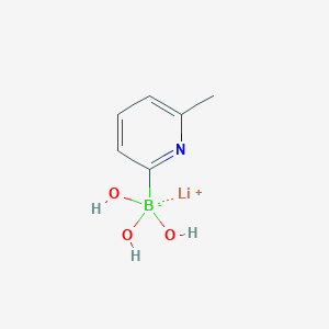 molecular formula C6H9BLiNO3 B1513650 Lithium (6-methylpyridin-2-yl)trihydroxyborate 