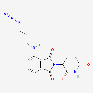 molecular formula C16H16N6O4 B15136511 Pomalidomide 4'-alkylC3-azide 