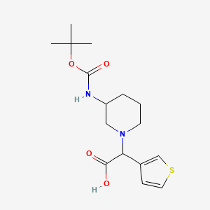 molecular formula C16H24N2O4S B1513664 (3-Boc-amino-piperidin-1-YL)-thiophen-3-YL-acetic acid 