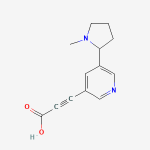 molecular formula C13H14N2O2 B15136644 3-[5-(1-Methylpyrrolidin-2-yl)pyridin-3-yl]prop-2-ynoic acid 