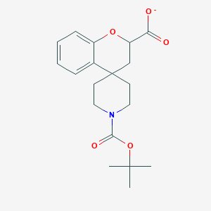 molecular formula C19H24NO5- B15136671 Spiro[4H-1-benzopyran-4,4'-piperidine]-1',2-dicarboxylic acid, 2,3-dihydro-, 1'-(1,1-dimethylethyl) ester 