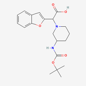 molecular formula C20H26N2O5 B1513670 Benzofuran-2-yl-(3-Boc-amino-piperidin-1-yl)-acetic acid 