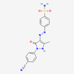 4-[[2-(4-cyanophenyl)-5-methyl-3-oxo-1H-pyrazol-4-yl]diazenyl]benzenesulfonamide