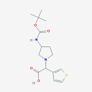 molecular formula C15H22N2O4S B1513693 (3-N-Boc-amino-pyrrolidin-1-yl)-thiophen-3-yl-acetic acid 