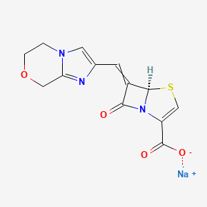 sodium;(5R)-6-(6,8-dihydro-5H-imidazo[2,1-c][1,4]oxazin-2-ylmethylidene)-7-oxo-4-thia-1-azabicyclo[3.2.0]hept-2-ene-2-carboxylate