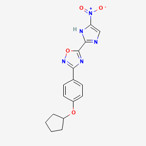 molecular formula C16H15N5O4 B15136946 Antibacterial agent 156 