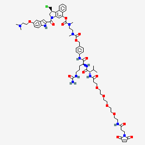 molecular formula C68H89ClN12O17 B15136955 MA-PEG4-VC-PAB-DMEA-duocarmycin DM 