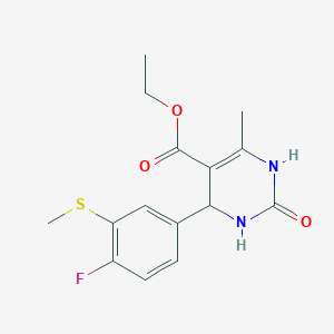 molecular formula C15H17FN2O3S B1513700 Ethyl 4-(4-fluoro-3-methylthiophenyl)-6-methyl-2-oxo-1,2,3,4-tetrahydropyrimidine-5-carboxylate 