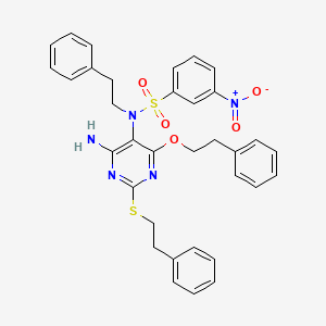 molecular formula C34H33N5O5S2 B15137070 Antiparasitic agent-19 